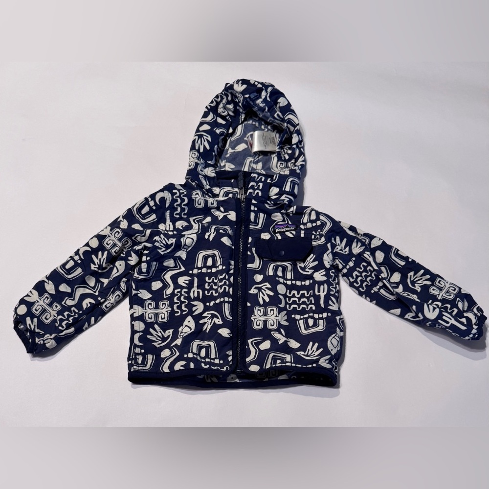 Patagonia Baggies Lightweight Jacket Toddler Zip Up Hooded 2T Navy Blue